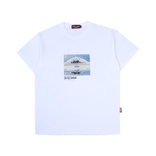 QUIET UNDER NONE X TSUKASA NOSTALGIC TEES WHITE