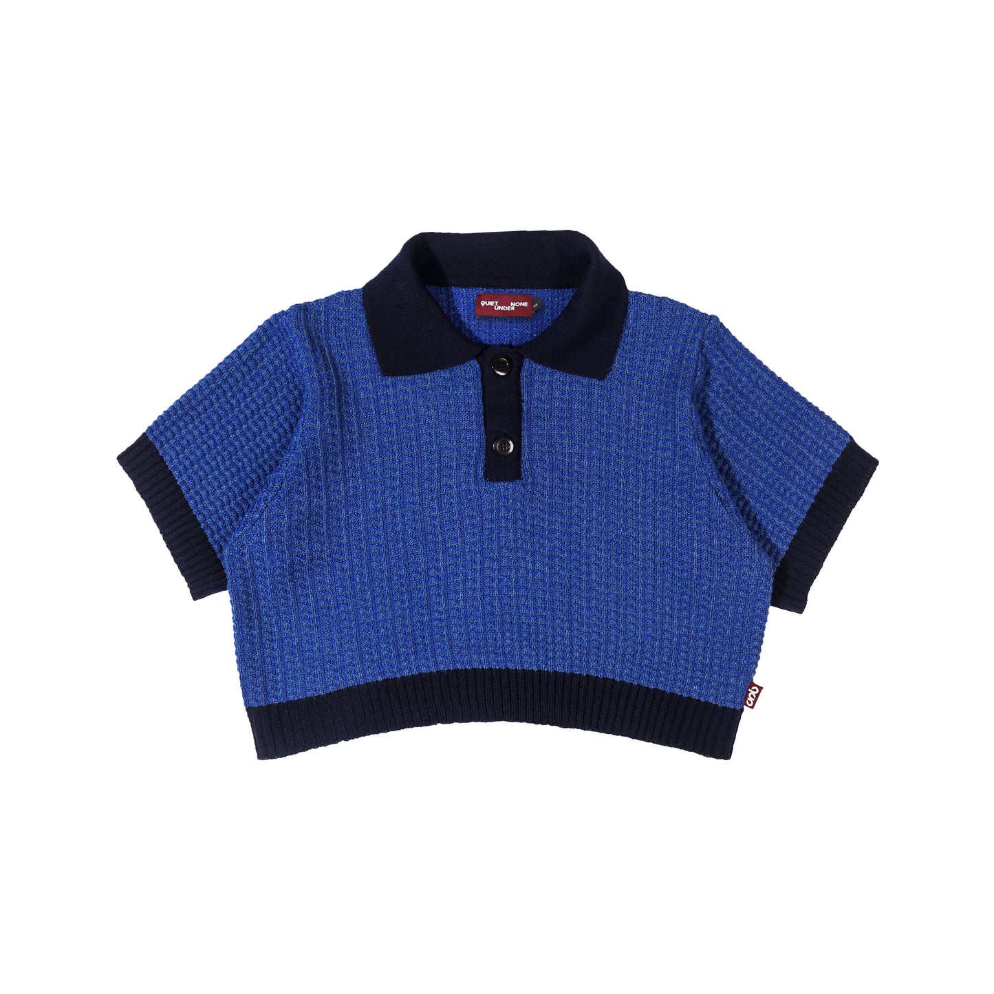 QUIET UNDER NONE X TSUKASA POLO CROP KNIT