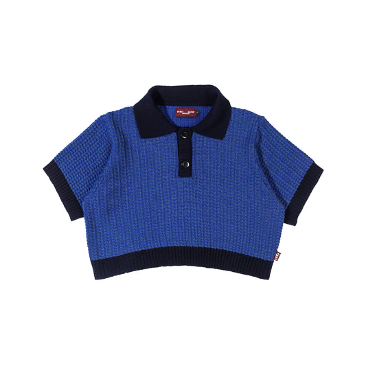 QUIET UNDER NONE X TSUKASA POLO CROP KNIT