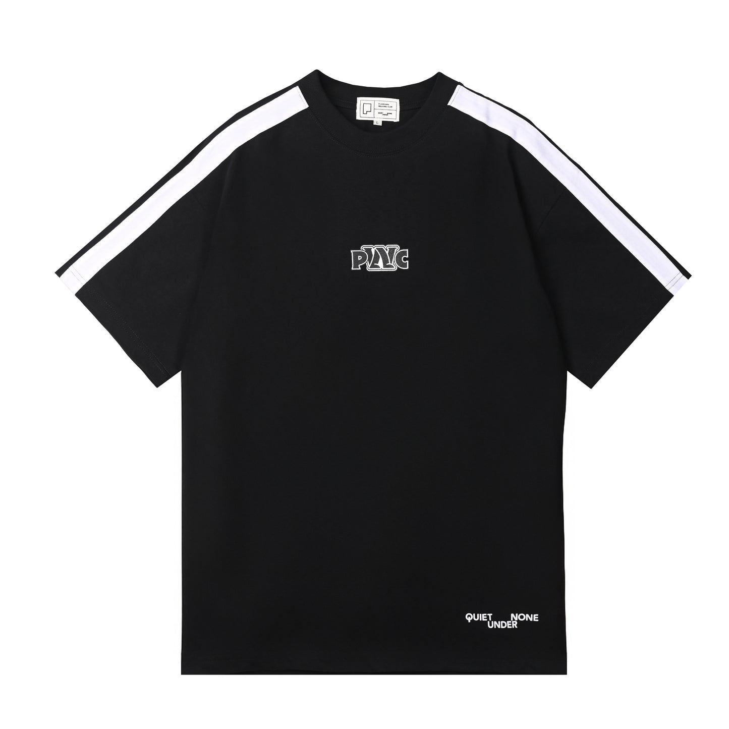 QUIET UNDER NONE X PLAINSONG WALKING CLUB - SHOULDER STRIPE TEE