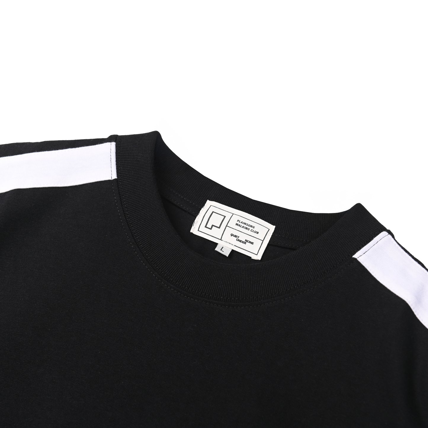 QUIET UNDER NONE X PLAINSONG WALKING CLUB - SHOULDER STRIPE TEE