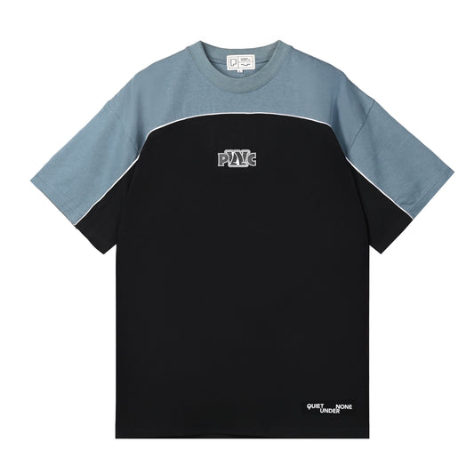 QUIET UNDER NONE X PLAINSONG WALKING CLUB - BLUE BLACK LIST TEE
