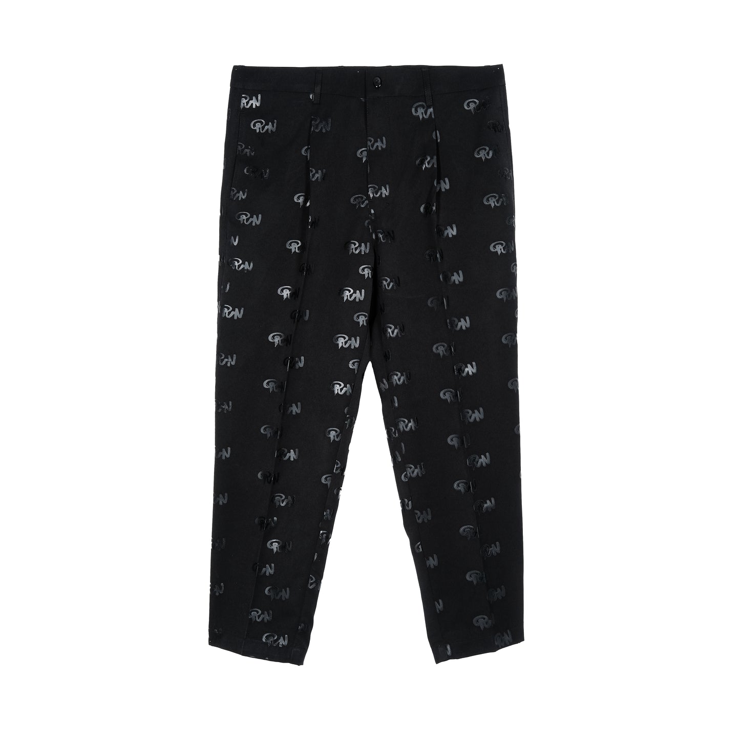 QUN PATTERN BLACK TROUSERS