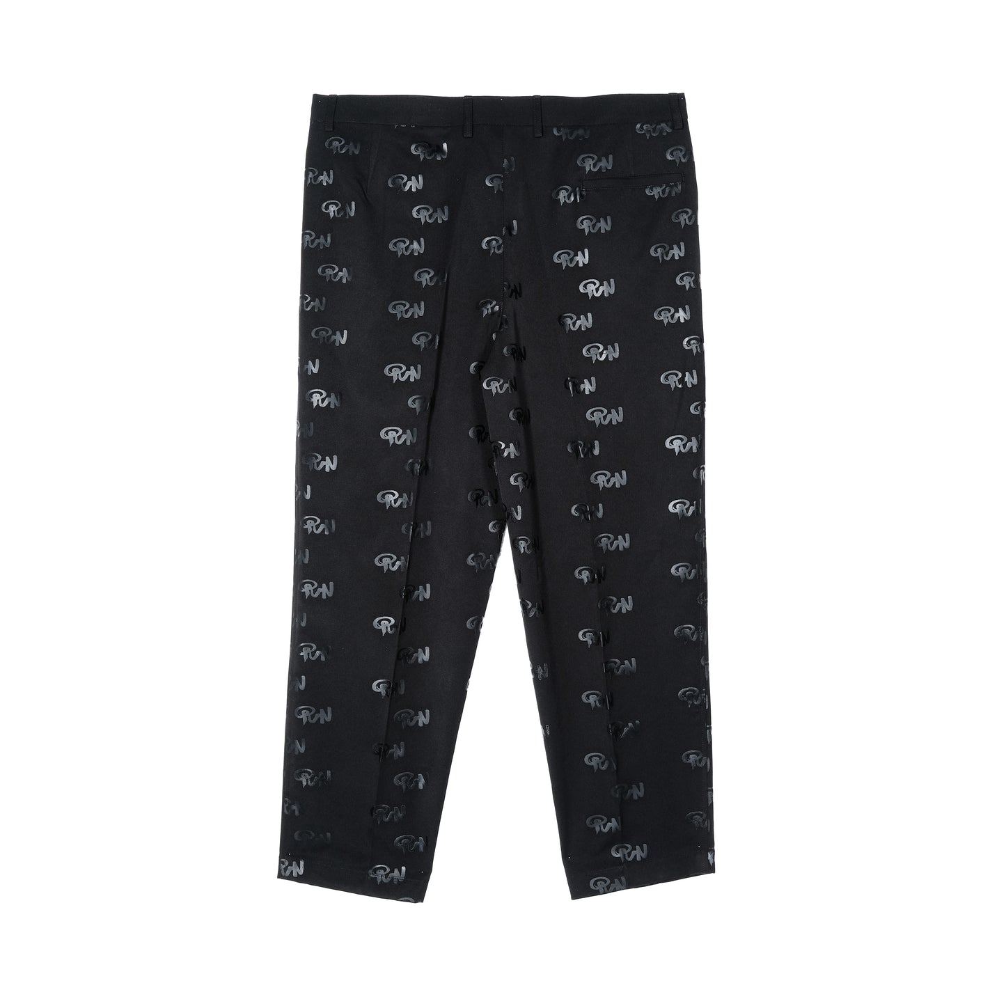 QUN PATTERN BLACK TROUSERS