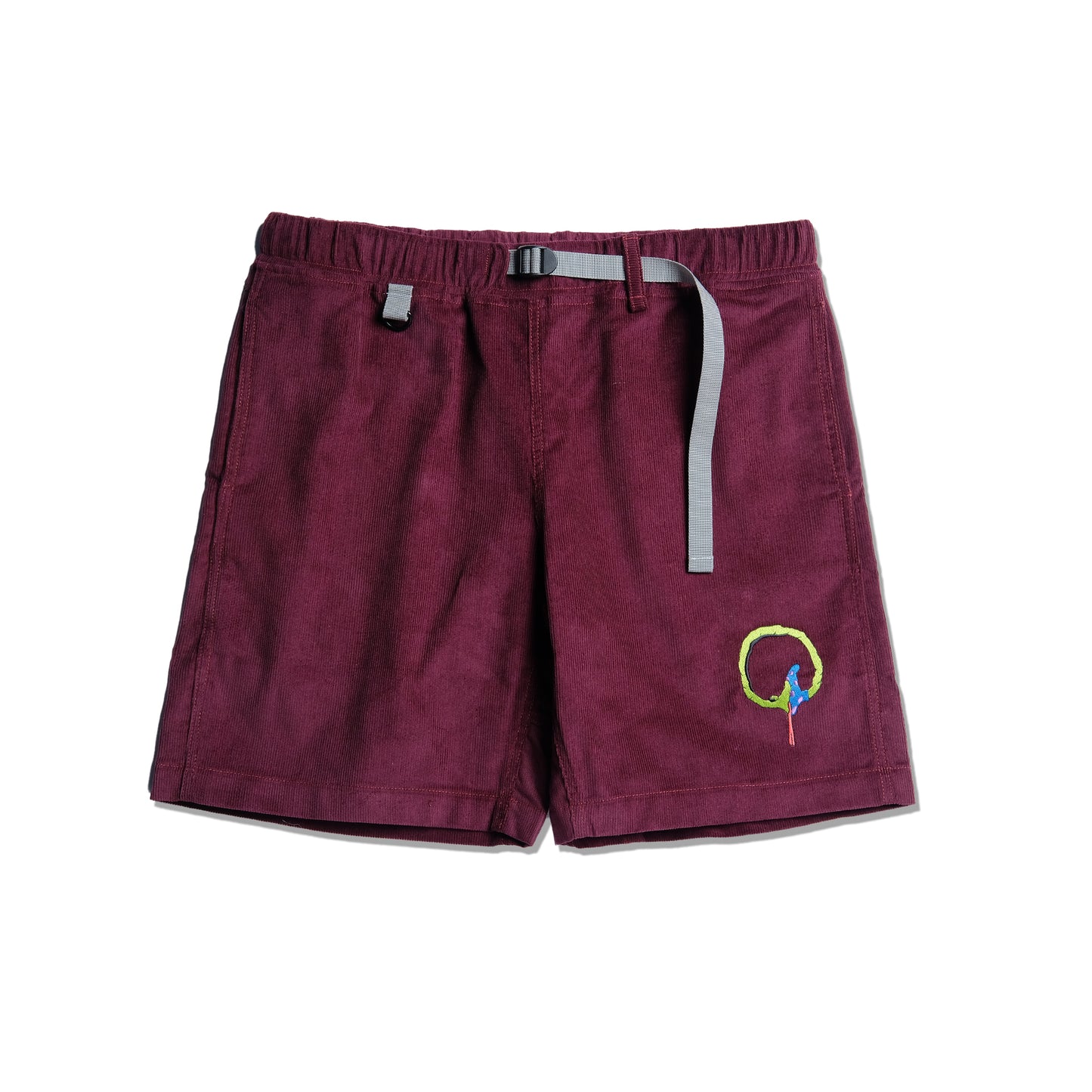 Q LOGO RED MAROON SHORTS