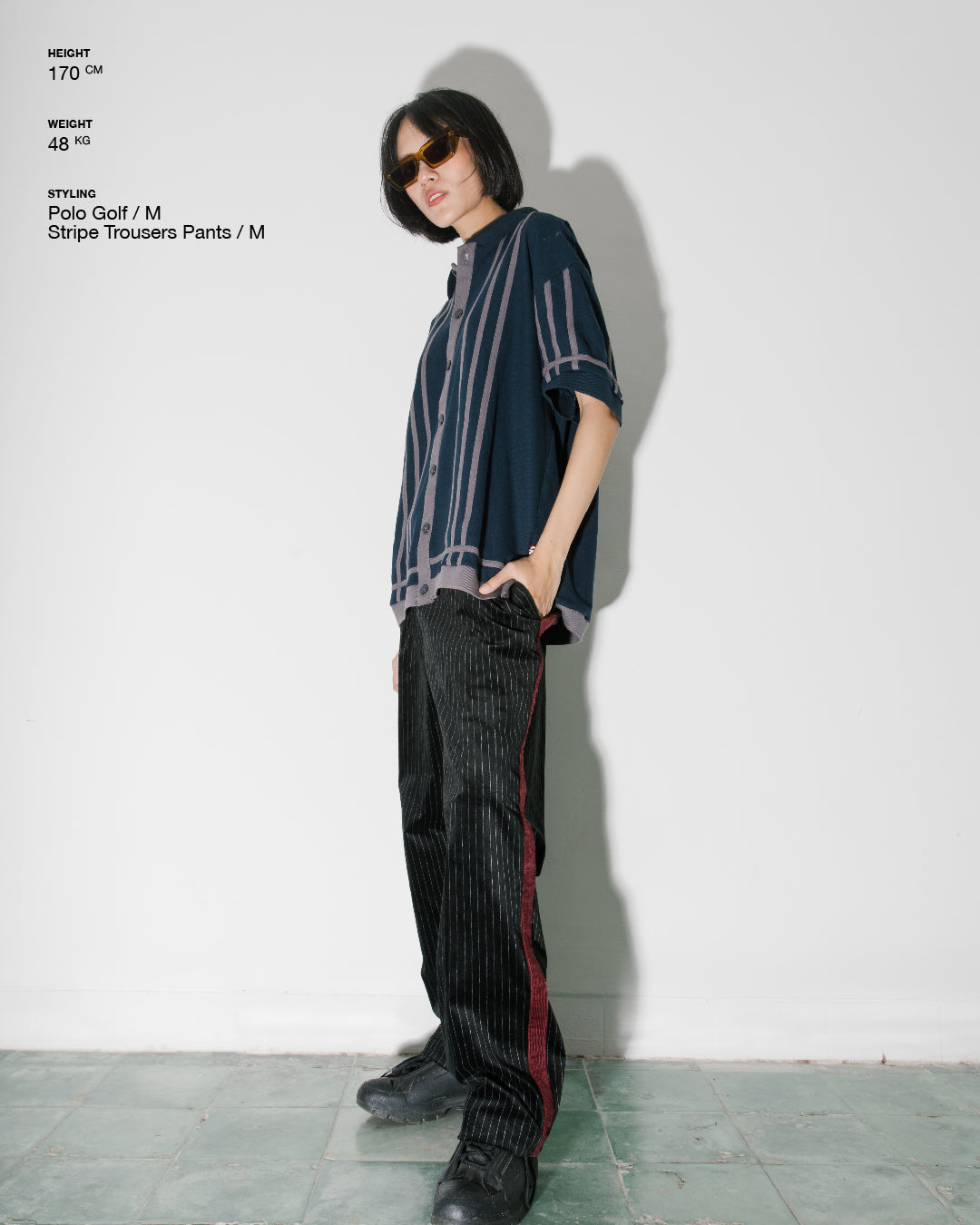 TROUSERS WOOL STRIPE