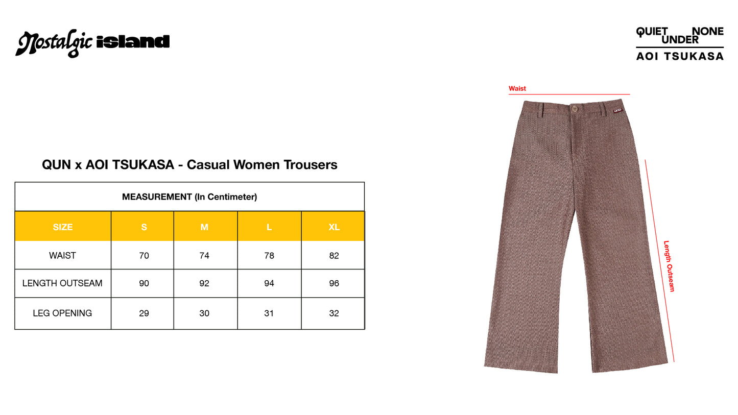 QUIET UNDER NONE X TSUKASA CASUAL WOMEN TROUSERS