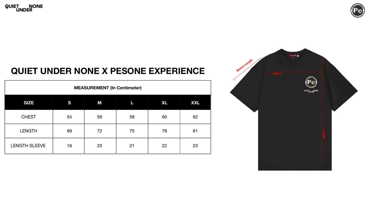 PESONA EXPERIENCE X QUIET UNDER NONE BLACK TEE